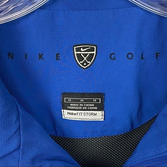 Nike Golf Storm Fit Men's Blue & Black S/S 1/4 Zip Windbreaker Size Medium - Picture 3 of 8